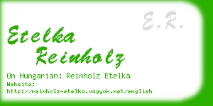 etelka reinholz business card